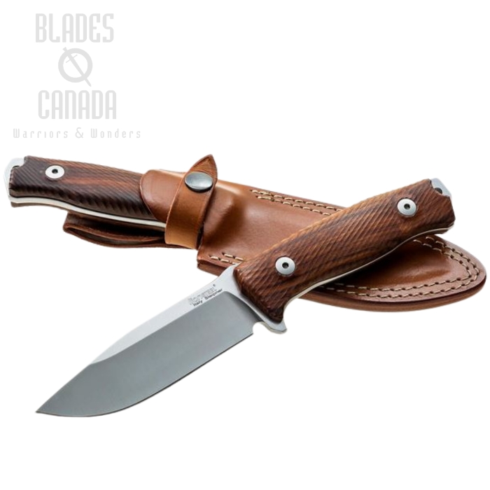 Lion Steel M5 ST Fixed Blade Knife, Sleipner, Santos Wood, Leather Sheath